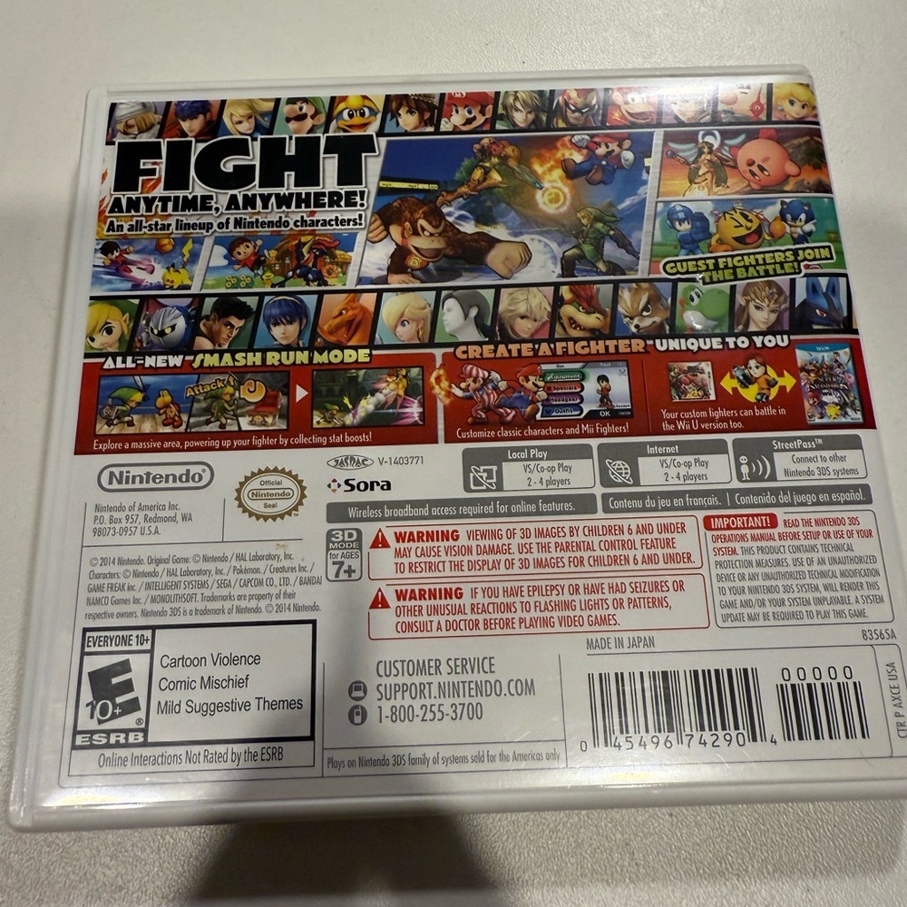 Nintendo Super Smash Bros. for 3DS game cartridge- Multicolor‎ - Picture 2 of 4